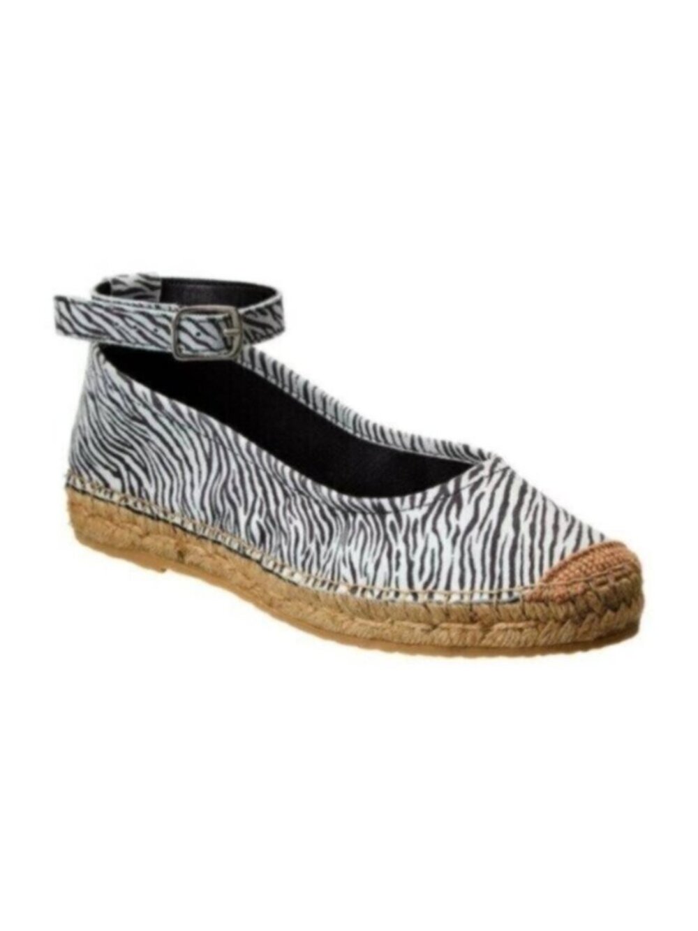 NWT Free People Black & Grey Zebra Print Espadrilles EU38/US8